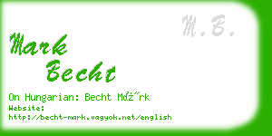 mark becht business card